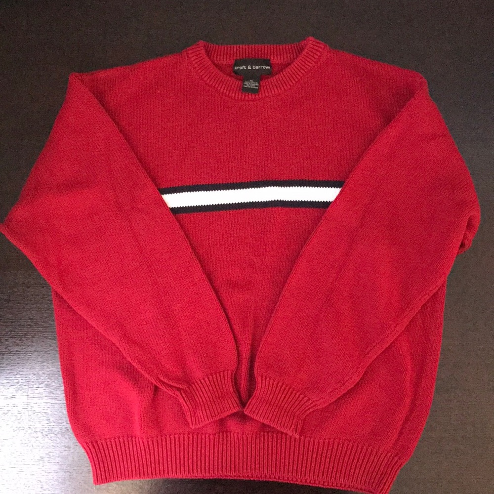 Croft&barrow Red knitted Sweater Size XL